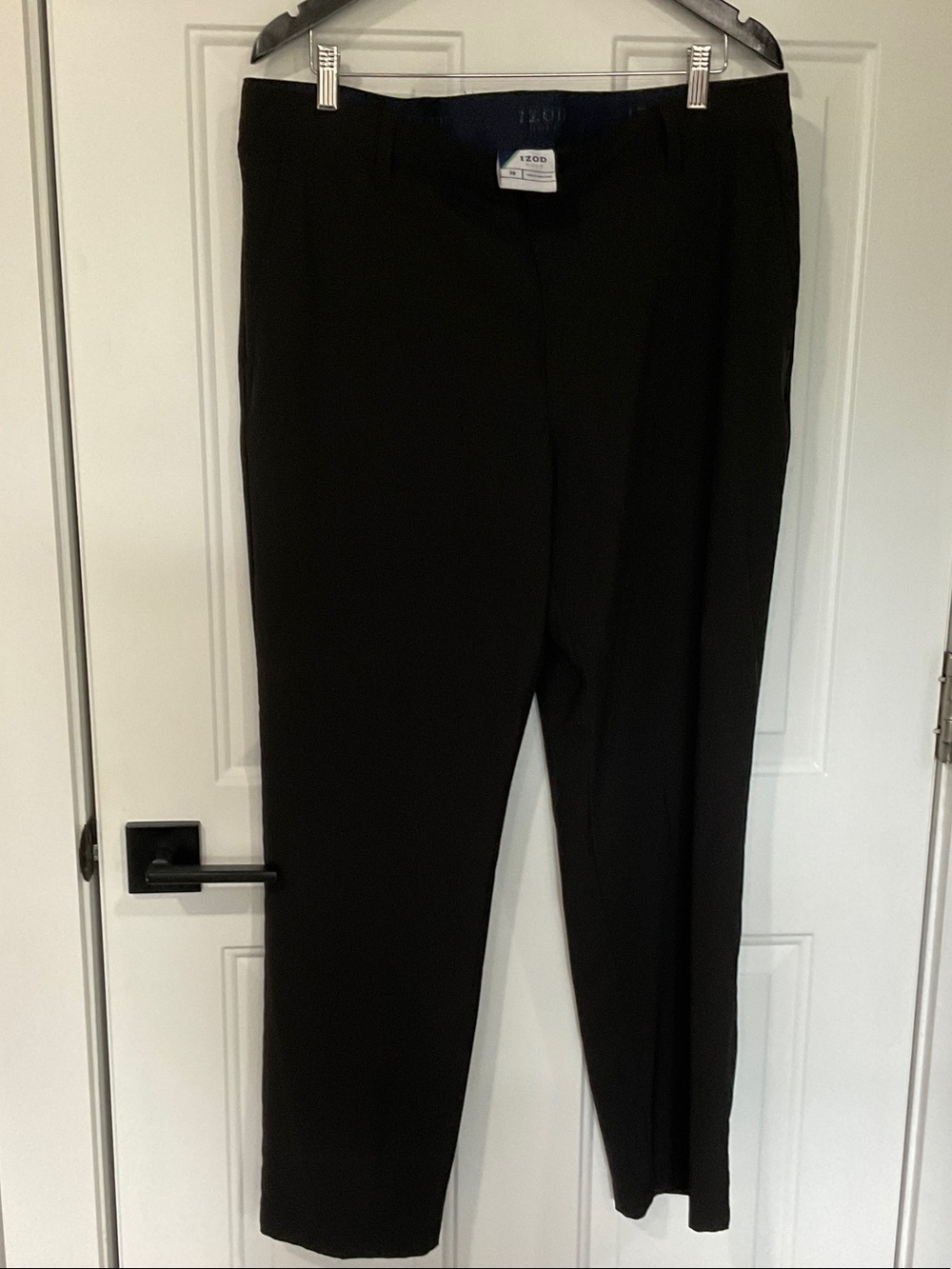 Izod Black Straight-Leg Dress Pants